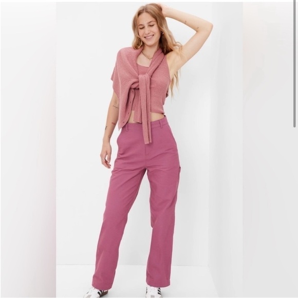 GAP High Rise 90s Loose Carpenter Pants Size 14 Petite - Picture 1 of 9
